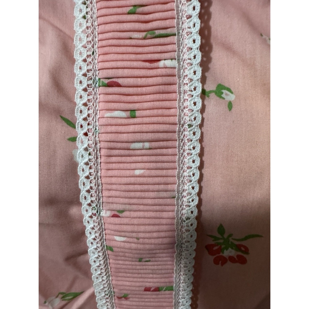 VTG Pink cotton house dress, pocket, snap front Small.‎ - Picture 4 of 6
